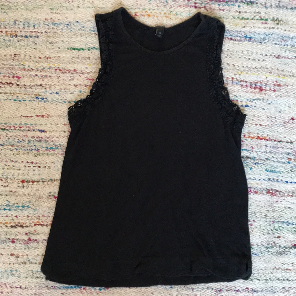 J. Crew Floral Lace Trim Tank